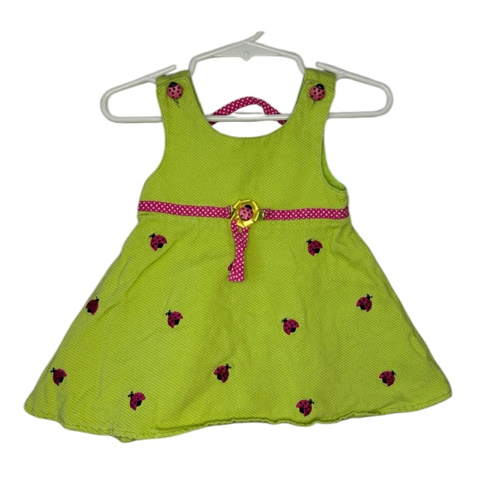 12M Youngland Vintage/Y2K green ladybug Dress